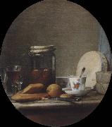 Jean Baptiste Simeon Chardin The pot with apricots France oil painting artist